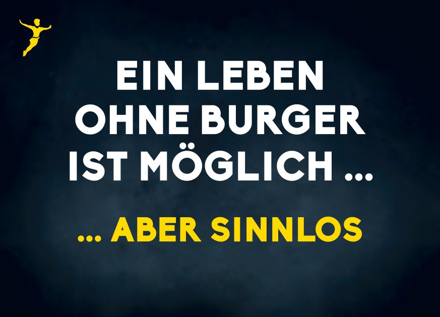Postkarte „EIN LEBEN OHNE BURGER IST MÖGLICH...