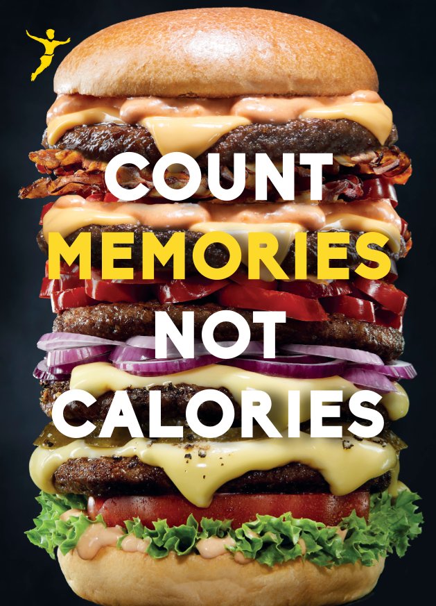 Postkarte „COUNT MEMORIES NOT CALORIES"