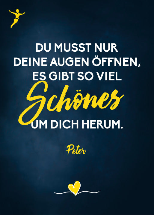 Postkarte „Du musst nur deine Augen öffnen ...