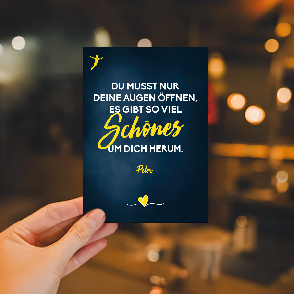 Postkarte „Du musst nur deine Augen öffnen ...