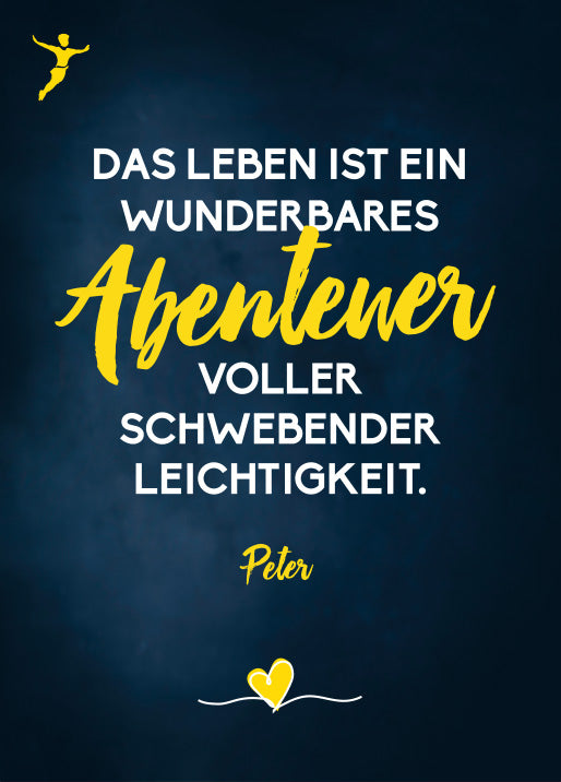 Postkarte „Das Leben ist ein wunderbares Abenteuer ...