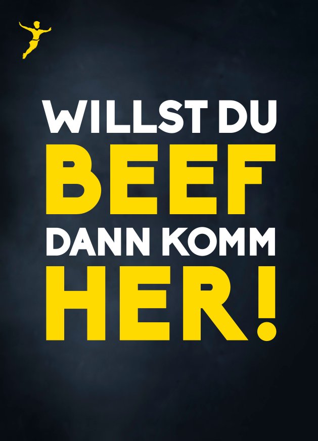 Postkarte „WILLST DU BEEF DANN KOMM HER!“