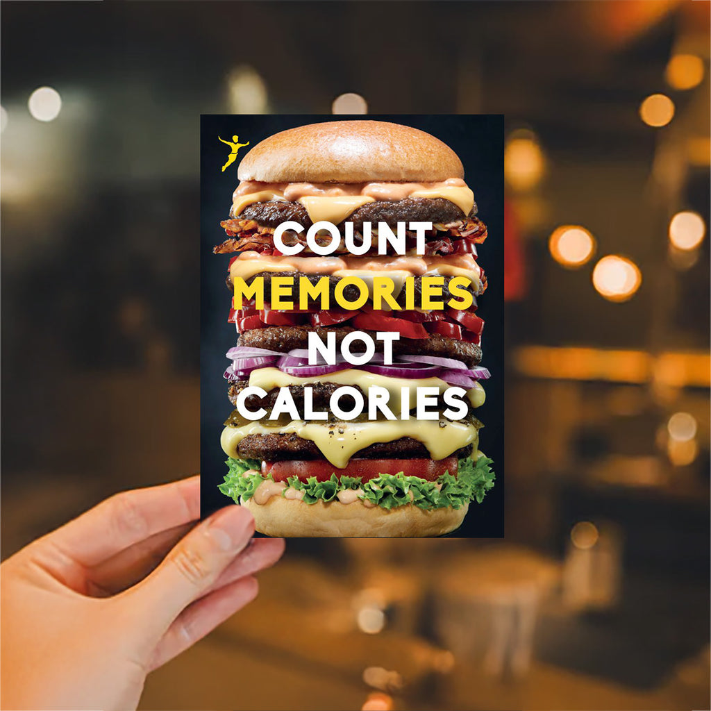 Postkarte „COUNT MEMORIES NOT CALORIES"