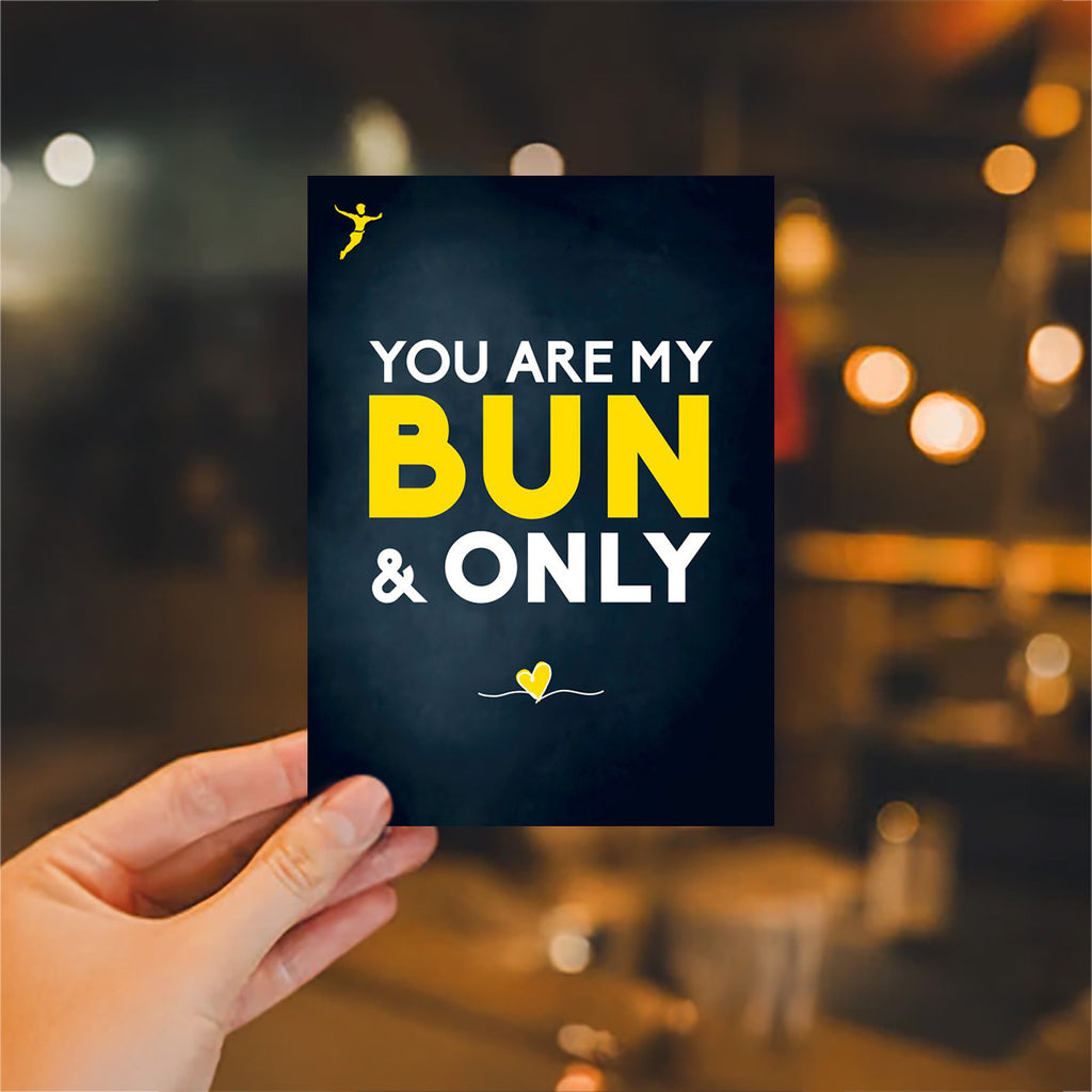 Postkarte „YOU ARE MY BUN & ONLY"